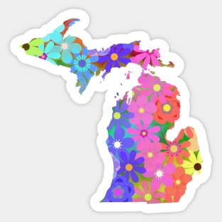 Pretty BIG Flowers Michigan | LGBTQ | Pride | Cherie's Art(c)2021 Sticker